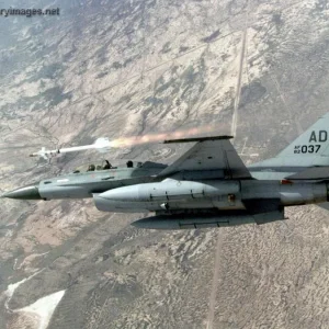 F-16 Fighting Falcon firing AIM-9 Sidewinder