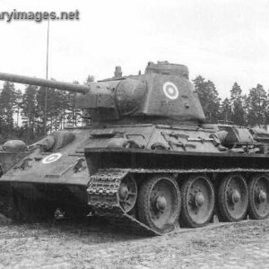 T-34 m 1943 at Parolannummi in summer 1957