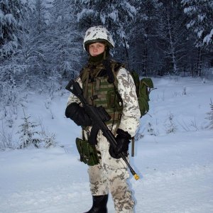 Cadet in new winter gear 2005