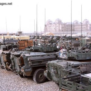 Canadian and Belgian vehicles in Kabul