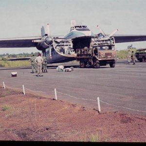 New Zealand Bristol Freighter at Nui Dat Airstrip