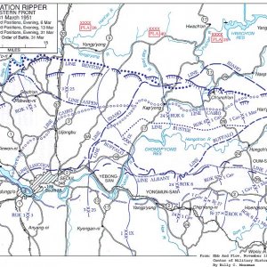 Operation RIPPER, Western Front, 6-31 March 1951