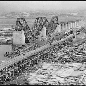 1952 March 10, ‘Freedom Gate Bridge’ Spanning The Imjin Rive