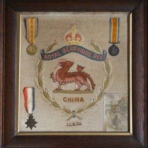Framed Medal Set Royal Berkshire Regiment