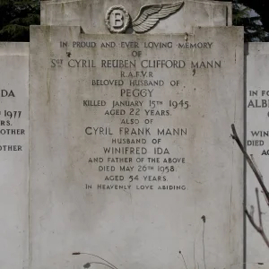 Mann. Cyril Reuben Clifford MANN