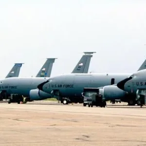 KC-135 Stratotankers from various units