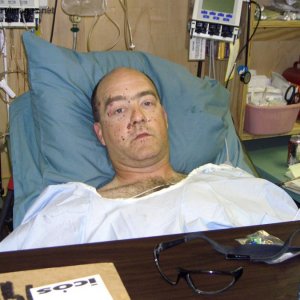 Maj. Matthew Conlan recovers at the hospital
