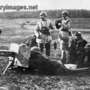 French Army instructors training American troops