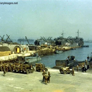 General view of a port in England