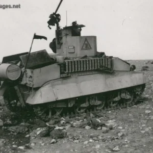 Wreck of US M3 tank in North Africa