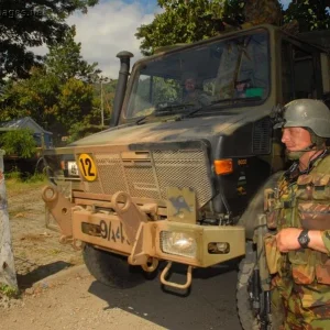 Lance Corporal Ottley maintain security