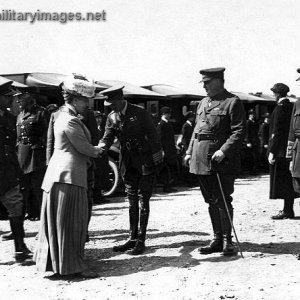 Queen Mary Visits Troops