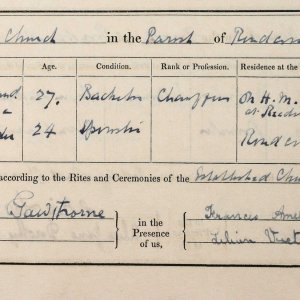 Harold Edmund GAWTHORNE  Marriage Certificate