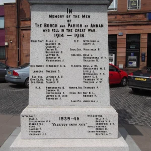 Annan War Memorial, Dumfriesshire.