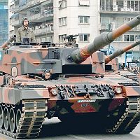 Parading Hellenic (Greek) Army Leopard 2A4