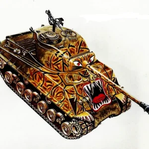 Sherman Tank Art