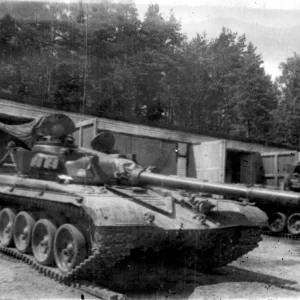 Soviet T-72 tanks in its den