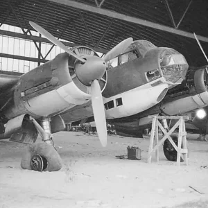 Damaged Ju88 In A Hangar