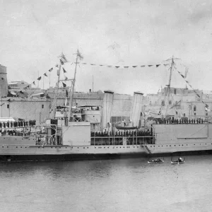 HMS Pegasus, In Grand Harbour 1922 Seaplan Carrier