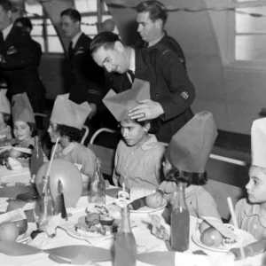 RAAF At RAF Ta'Kali Christmas Party 1953 for Maltese Children