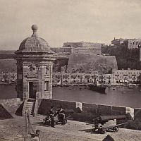 Artillery at Gardjola Gardens, Senglea, Malta 1870