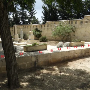 PLOT 4A IMTARFA MILITARY CEMETERY REAR VIEW