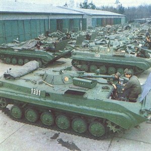 East German BMP-1s being inspected by their crews