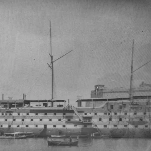 Part of a display. Hms Hibernia renamed HMS Egmont