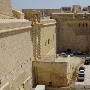 View of external wall at the entrance, exit of fort