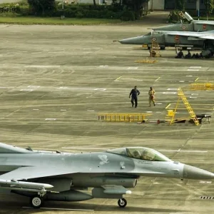 F-16 Fighting Falcon & MiG-27 fighters