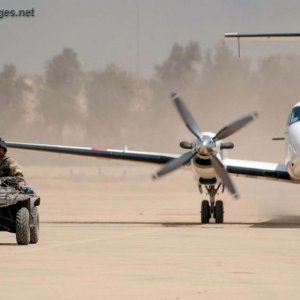 Combat controller escorts civilian aircraft