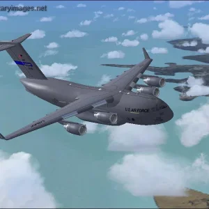 C-17 above the Coast of Mexicp