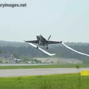 F-18 takesoff