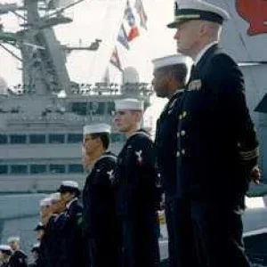 US Navy Sailors Depart