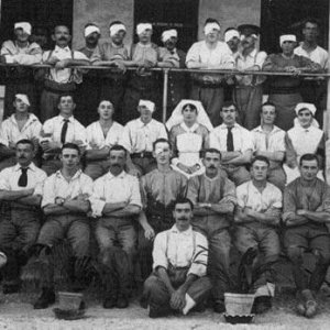 Patients and nurses at St George’s Hospital, St Julian’s, Malta