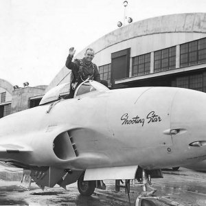 1945 P-80A-1-LO Lockheed Shooting Star test pilot Colonel William H. Councill.jpg