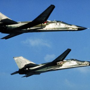 USAF General Dynamics F-111F Aardvark in flight