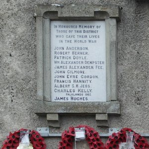 Killyleagh War Memorial, WW2  Left