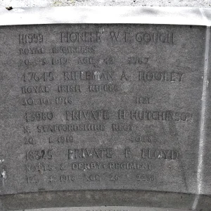 Screen wall at Cross of Sacrifice. Park Cemetery, Ilkeston, Derbyshire (2)