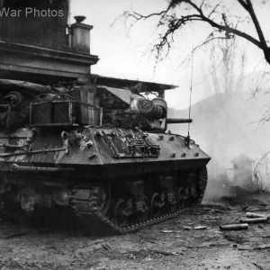 Battle of the Bulge M10 of 5th Armored Division near Sauer River Luxembourg.jpg