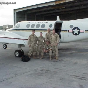 Trrops on way to Iraq on a Beechcraft