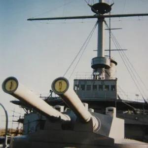 The Japanese battleship Mikasa in Yokosuka, Japan