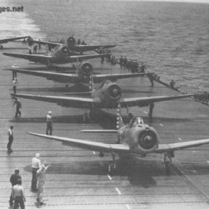 SBD Dauntless aircraft on carrier - WWII