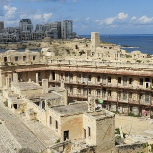 Living quarters at Fort St Elmo, Malta.