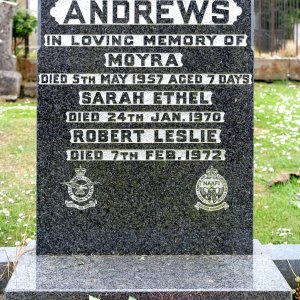 Sarah  Ethel Andrews  Ribert Leslie Andrews