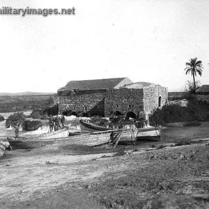 Officers inspect boats