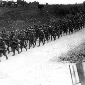 Troops marching