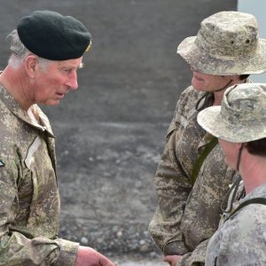 prince Charles speaks to New Zealand troops