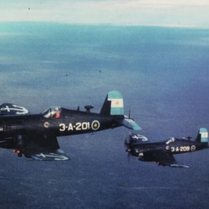 Argentine Navy F4U-5 (3-A-201 & 3-A-209) during 1963 revolution.