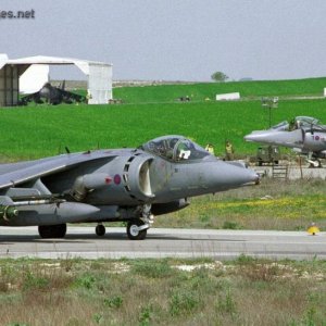 Harrier GR7 armed with cluster bombs - RAF